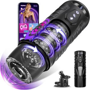 AI Sync Male Masturbator - 7 Thrust/Rotate Modes, LCD Display & Mounting Base